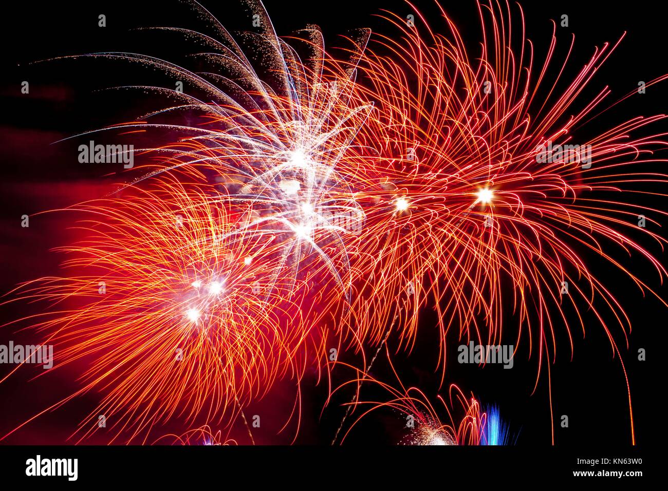 Colorful fireworks at San Juan night festivity, Spain Stock Photo Alamy