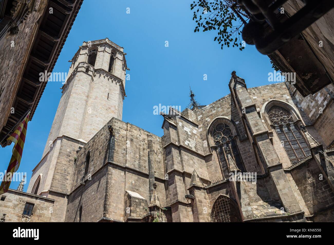 Cathedral of the Holy Cross and Saint Eulalia at Gothic Quarter in ...