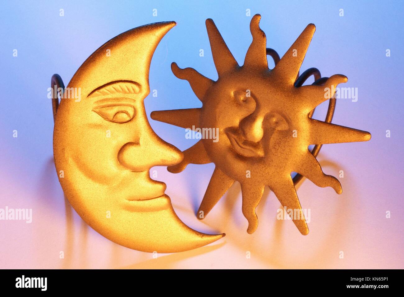 Sun and moon napkin rings Stock Photo Alamy