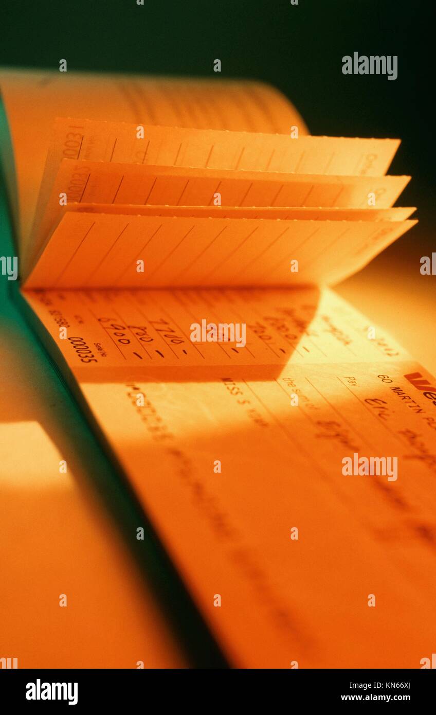 Cheque book close up hi-res stock photography and images - Alamy