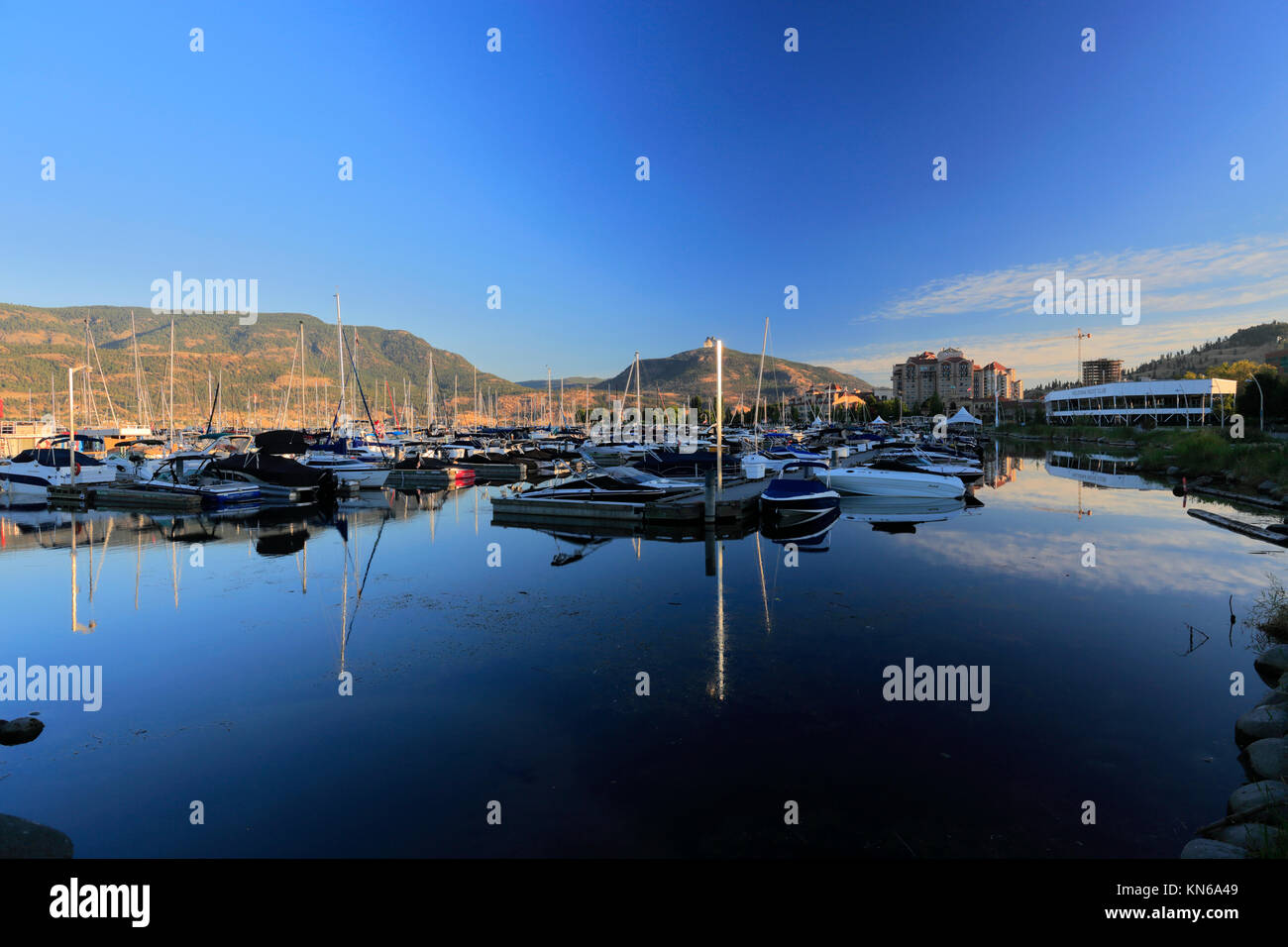 Sunrise over Okanagan Lake, Waterfront Park, Kelowna City, Okanagan