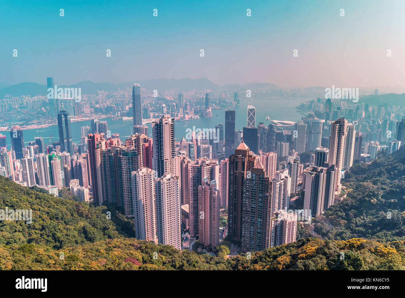 Hongkong Hong Kong Skyline Stock Photo