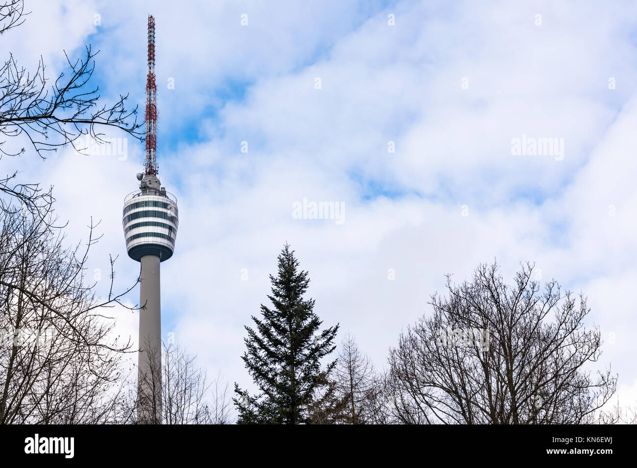 Stuttgart TV Tower Fernsehturm Monochrome View Germany Building ...