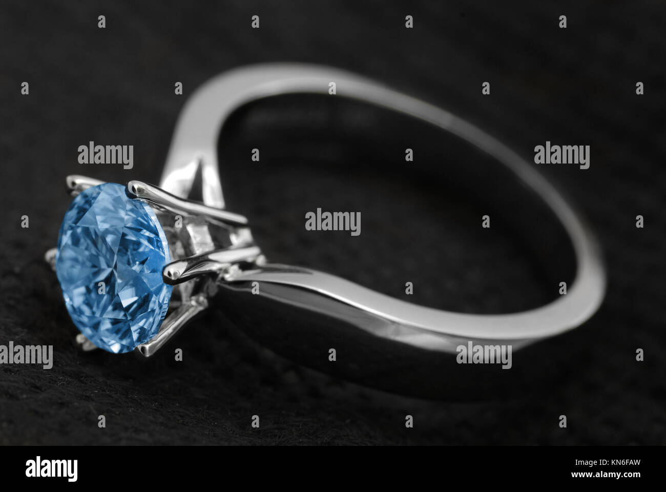aquamarine stone ring Stock Photo