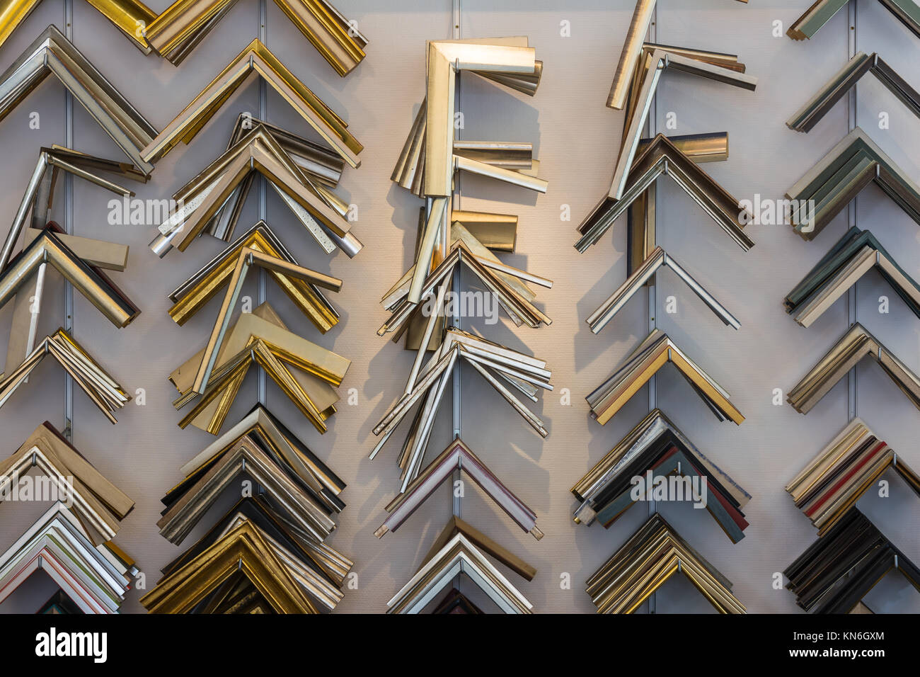 Collection of Framing Equipment Corners Racks Shelf Store Shop Stock Photo Alamy