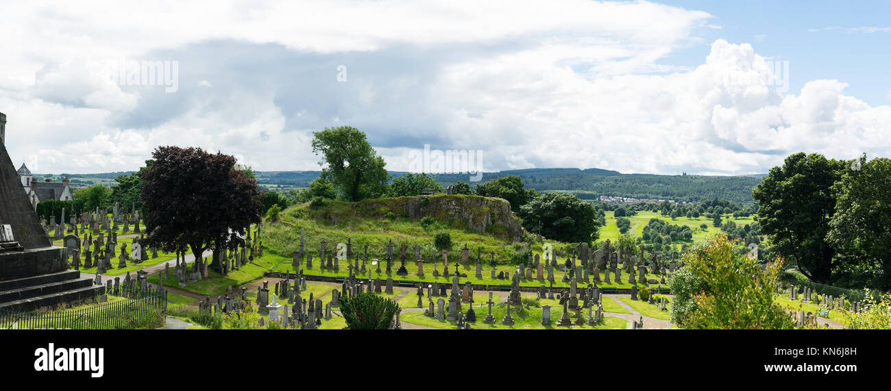Panoramic view from the populair tourist attraction Stirling Castle, Scotland, Great-Britain, Europe Stock Photo