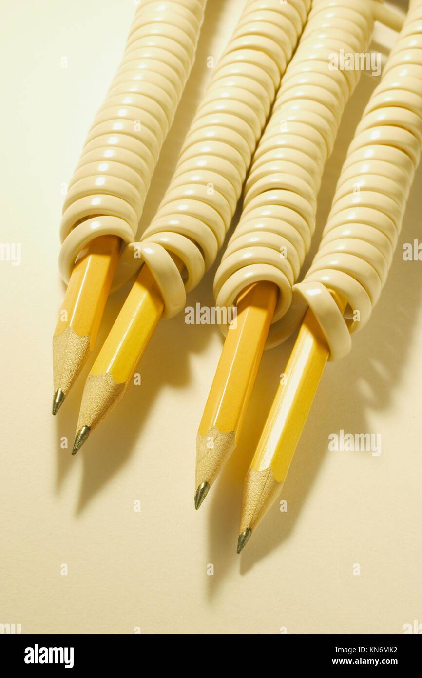Pencils in coils Stock Photo Alamy