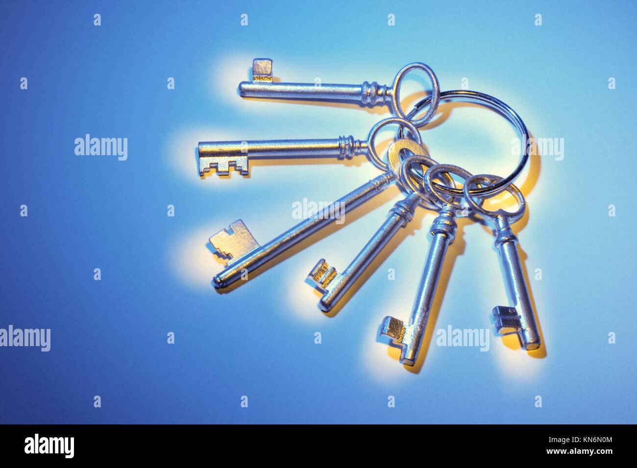 Bunch of Skeleton Keys Stock Photo Alamy