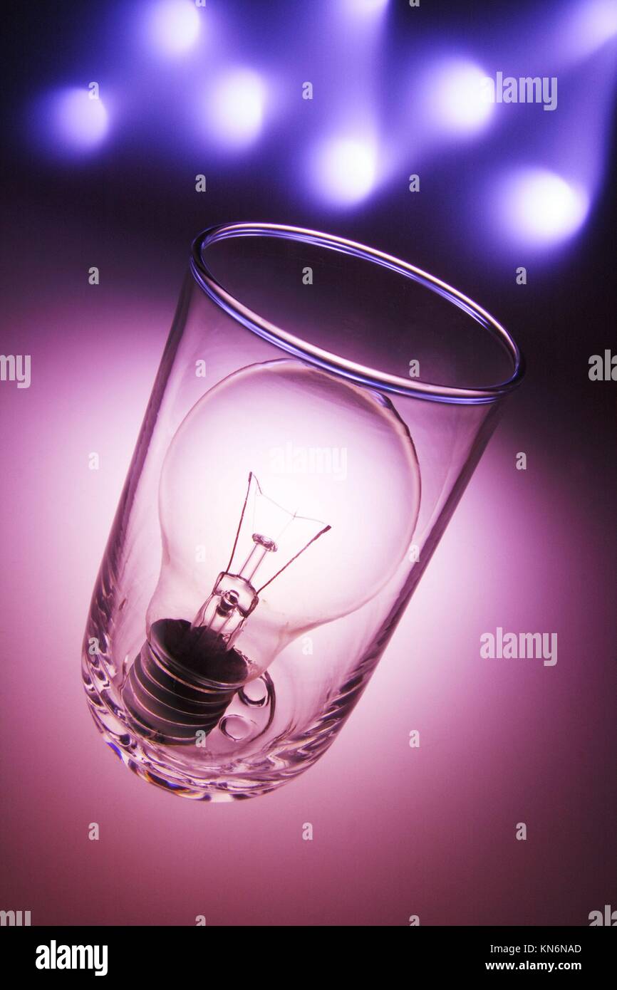 Light Bulb in Glass Stock Photo Alamy