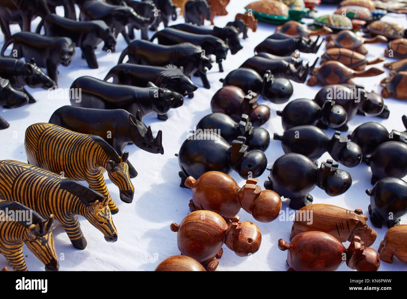 African handcrafts wooden crafts handcarved animals zebra rhino hipo