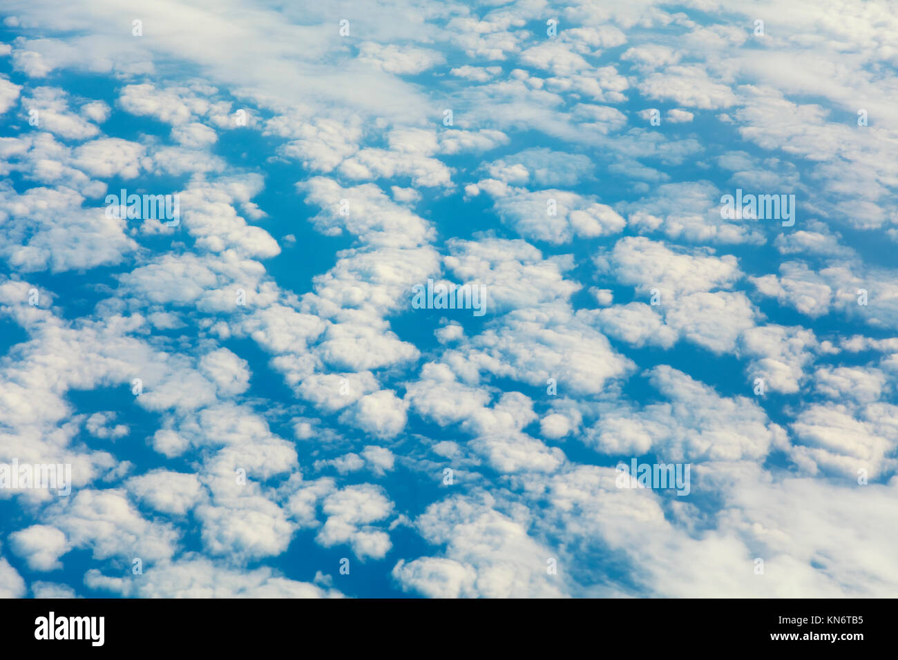 Above the clouds. Blue sky with clouds. Aerial view Stock Photo - Alamy