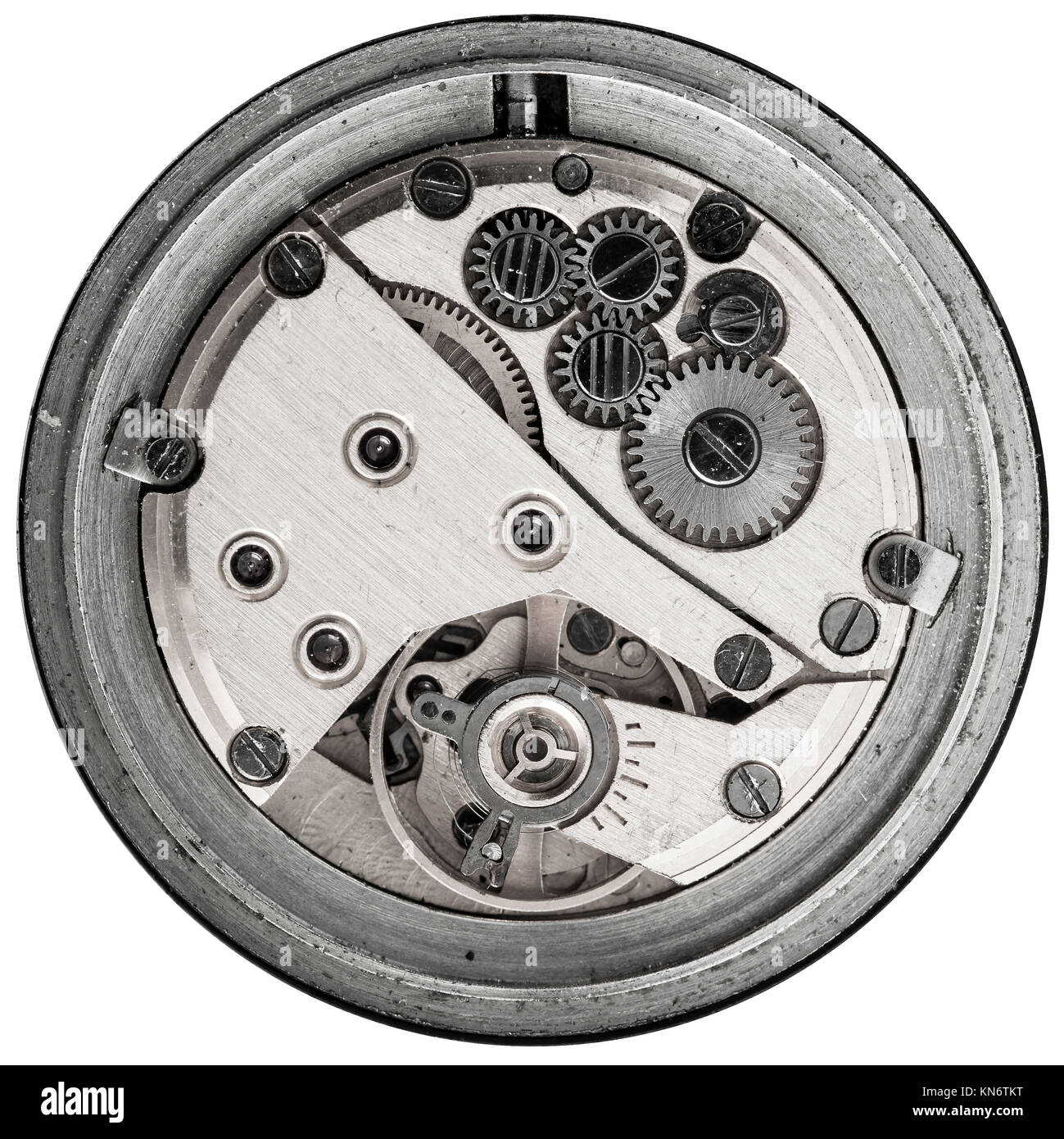 clockwork vintage mechanical watch, high resolution and detail Stock