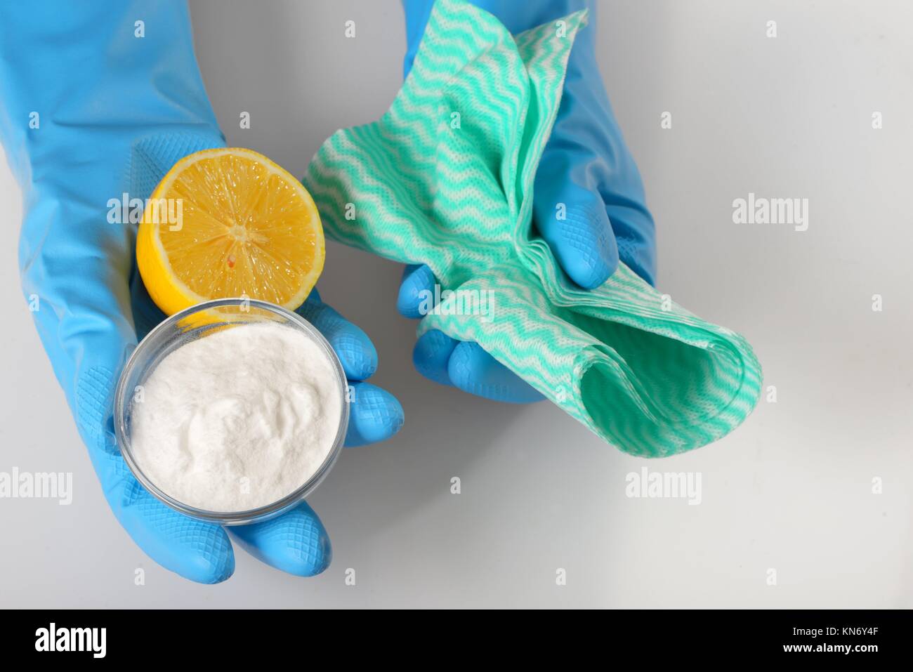 cleaning tools and sodium bicarbonate for house cleaning Stock Photo Alamy