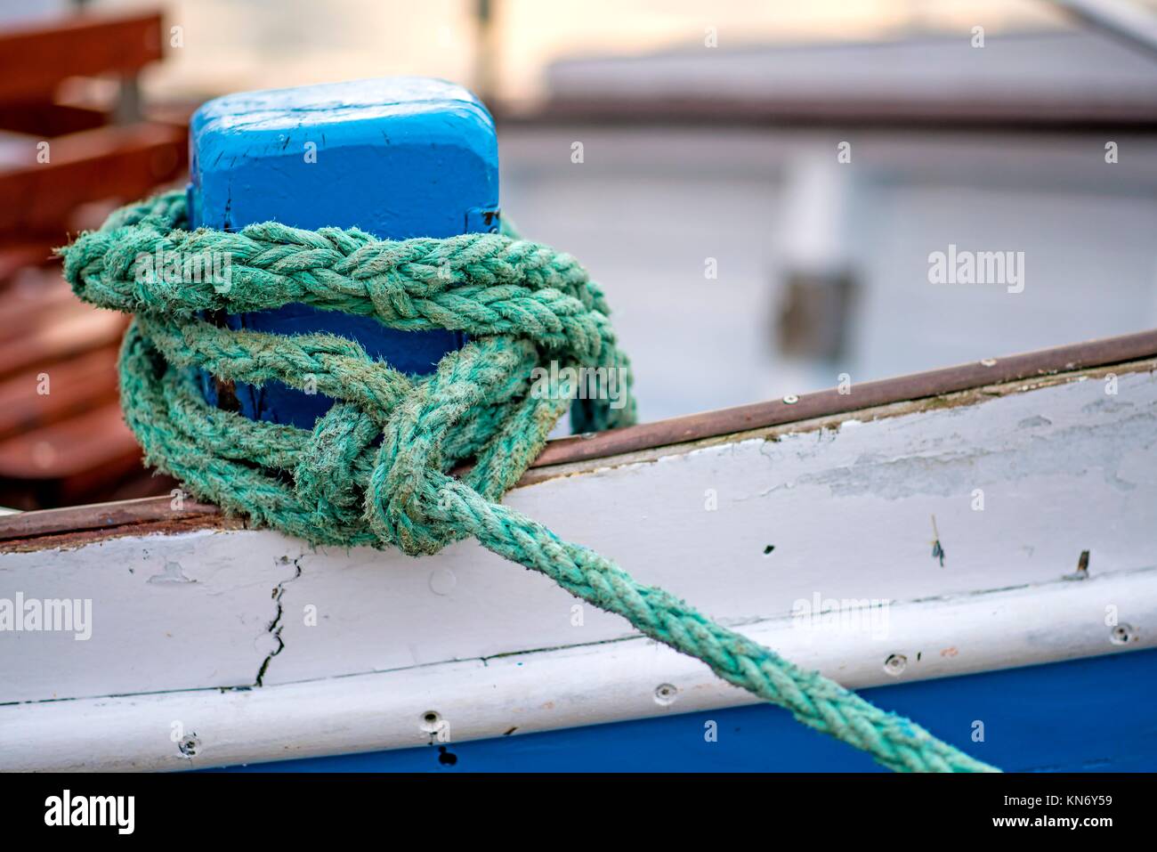 mooring line of a boat Stock Photo Alamy