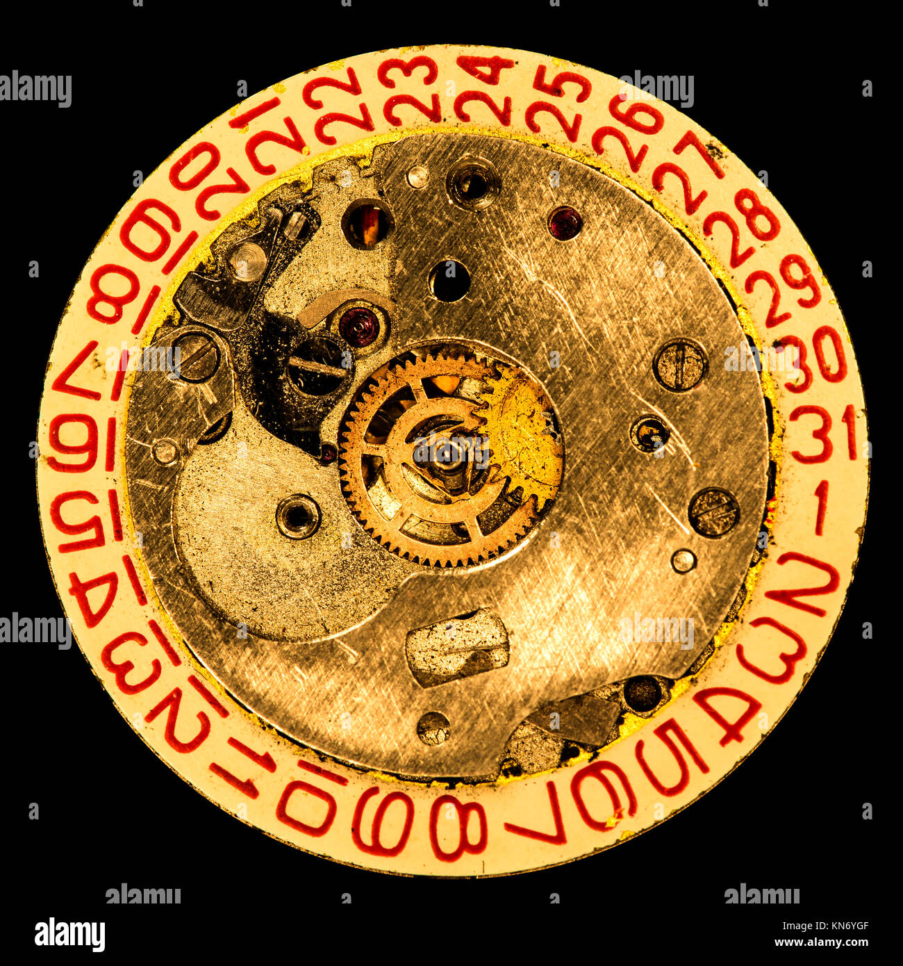 clockwork vintage mechanical watch, high resolution and detail Stock