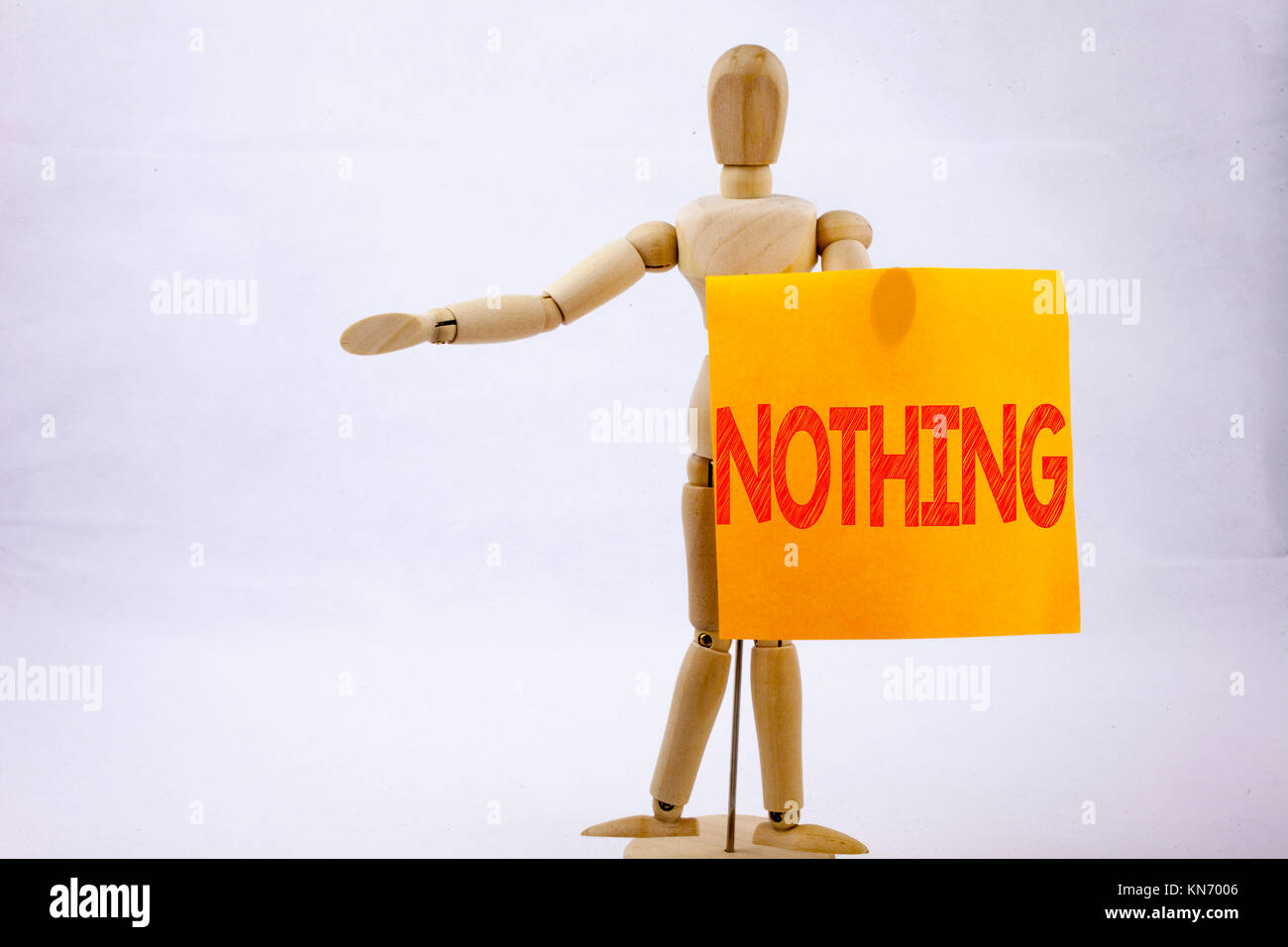 Person Nothing Sign Conceptual hand writing text caption inspiration showing Nothing ...