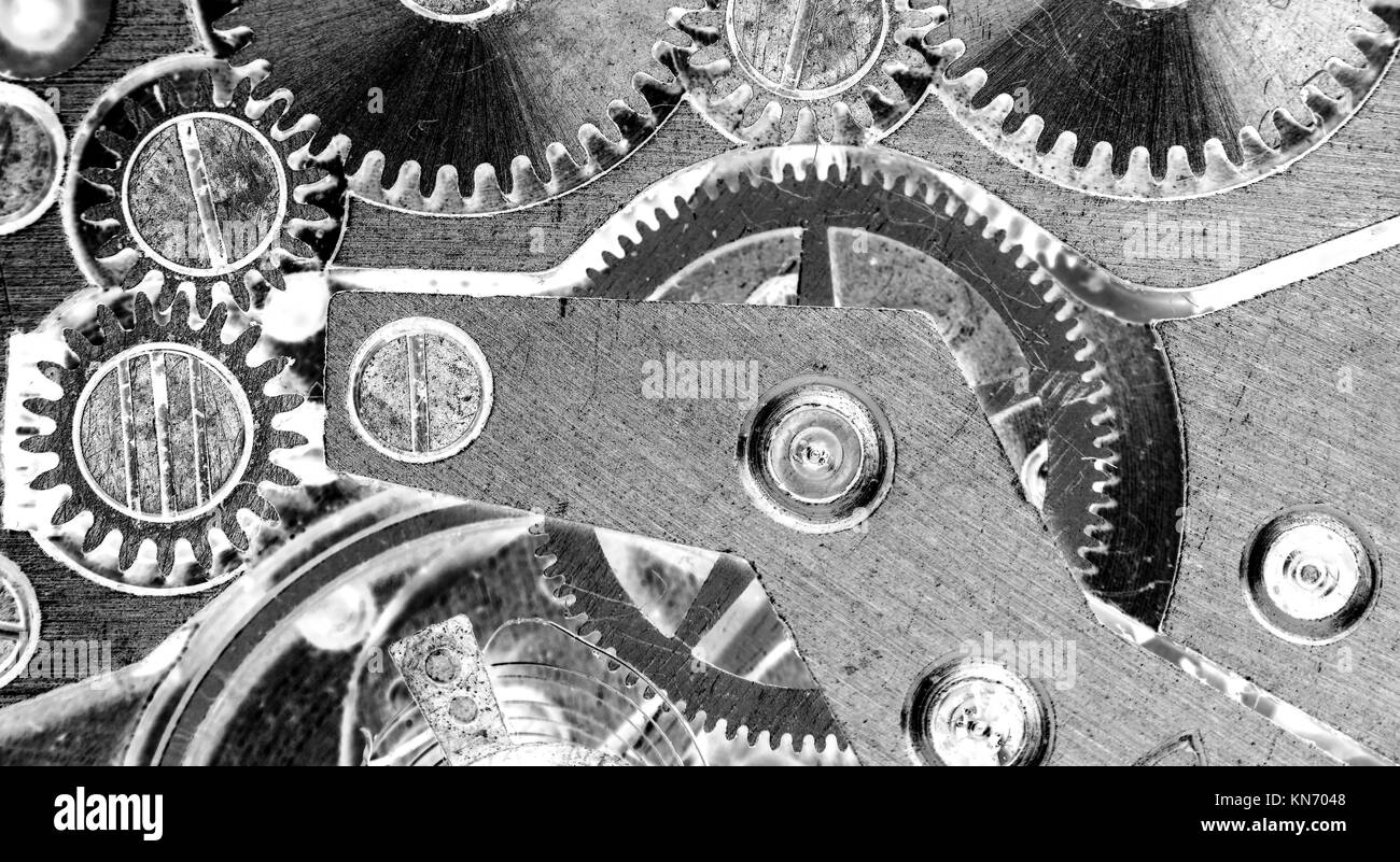 clockwork vintage mechanical watch, high resolution and detail Stock