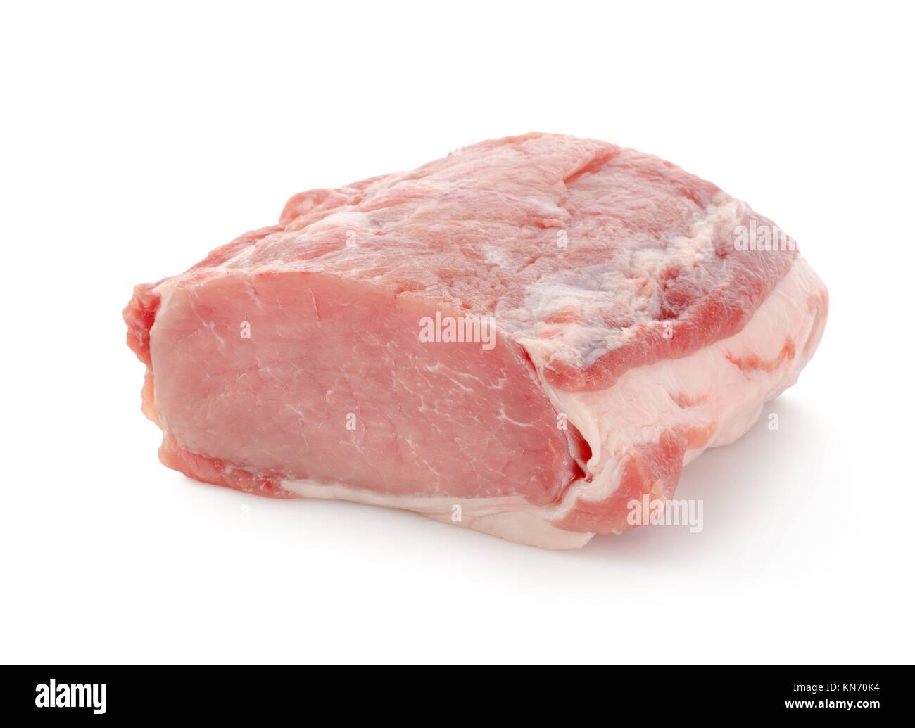 Piece of pork isolated on white background Stock Photo - Alamy