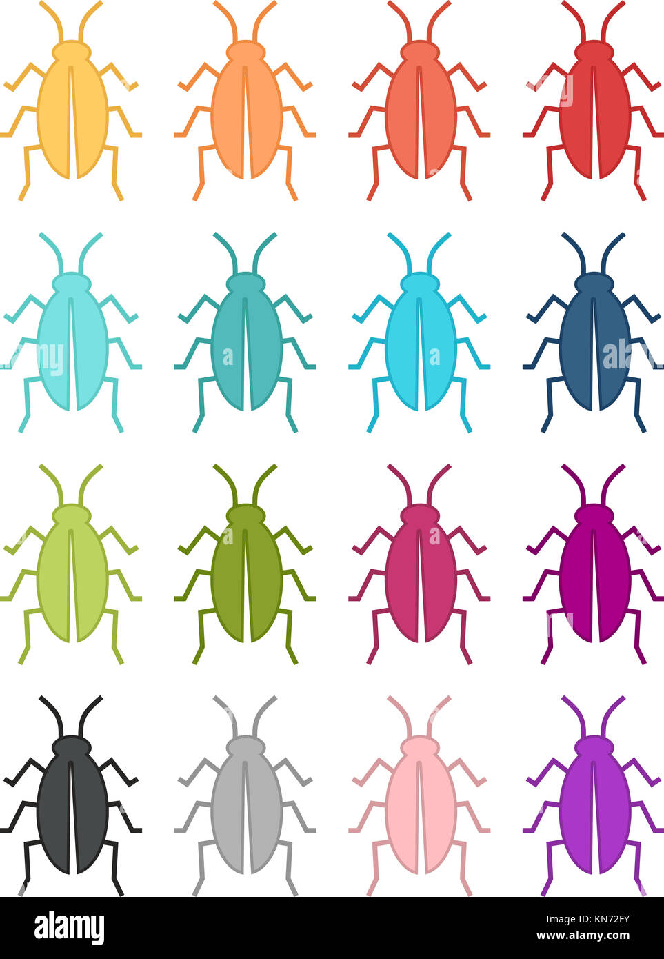 Colorful icon of an insect with geometric shapes Stock Photo - Alamy