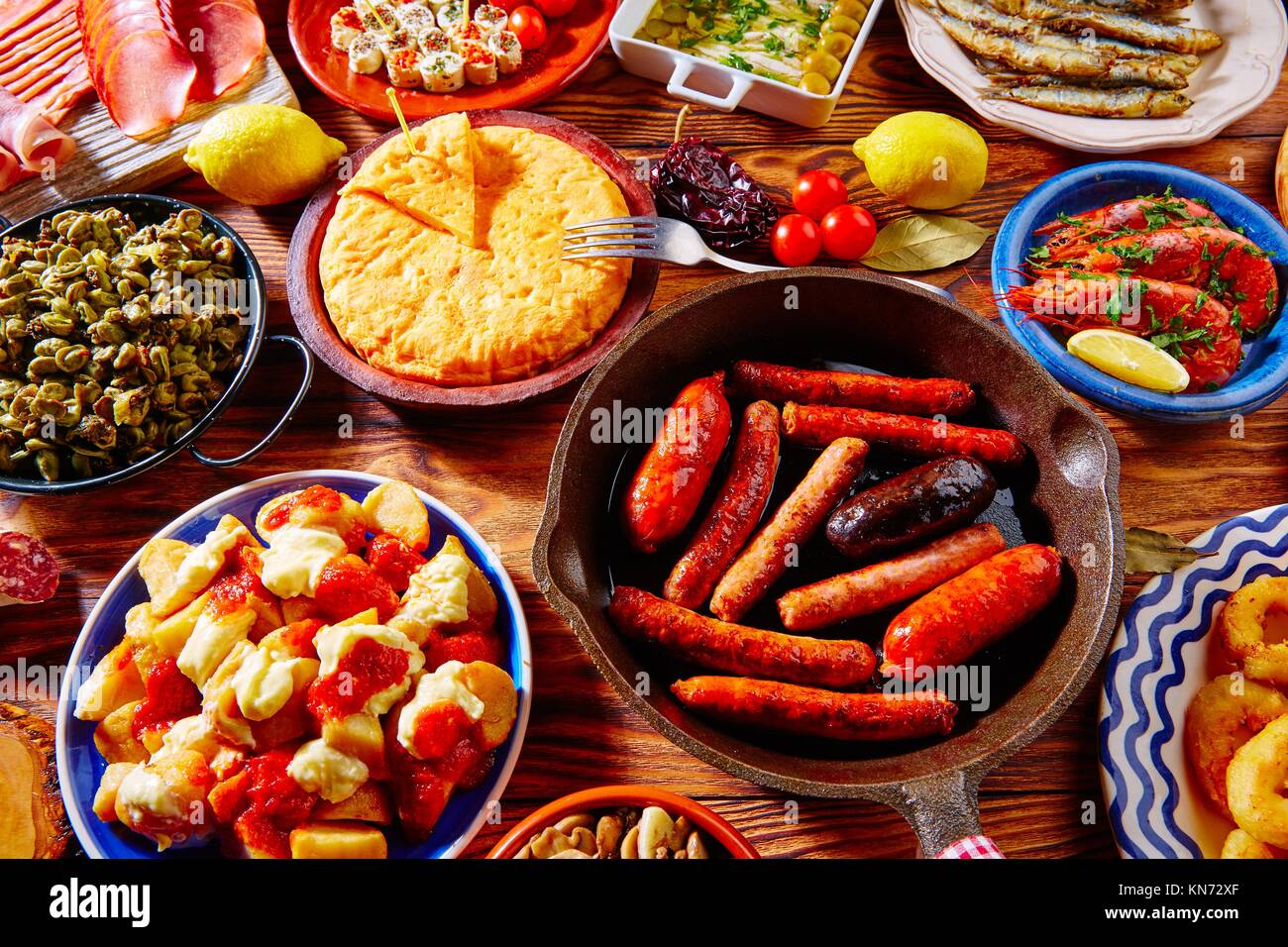 Tapas from spain varied mix of most popular tapa mediterranean food