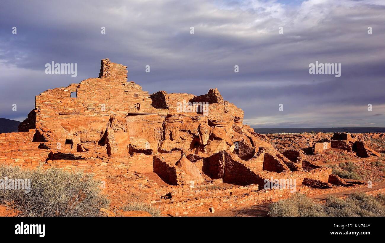 Wupatki Pueblo at Wupatki National Monument in northern Arizona Stock