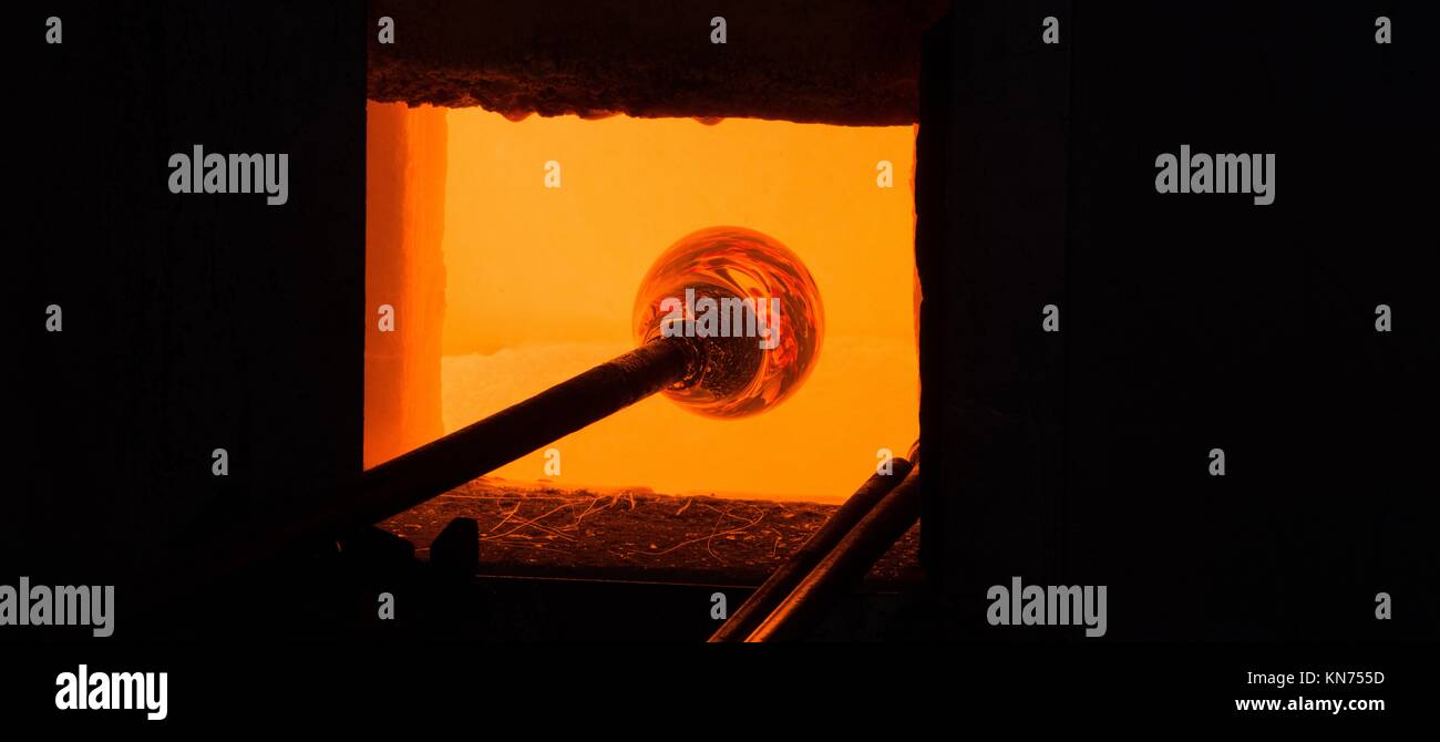 Glass Blower, Glass, Blown Glass Manufacturing Plant Stock Photo Alamy