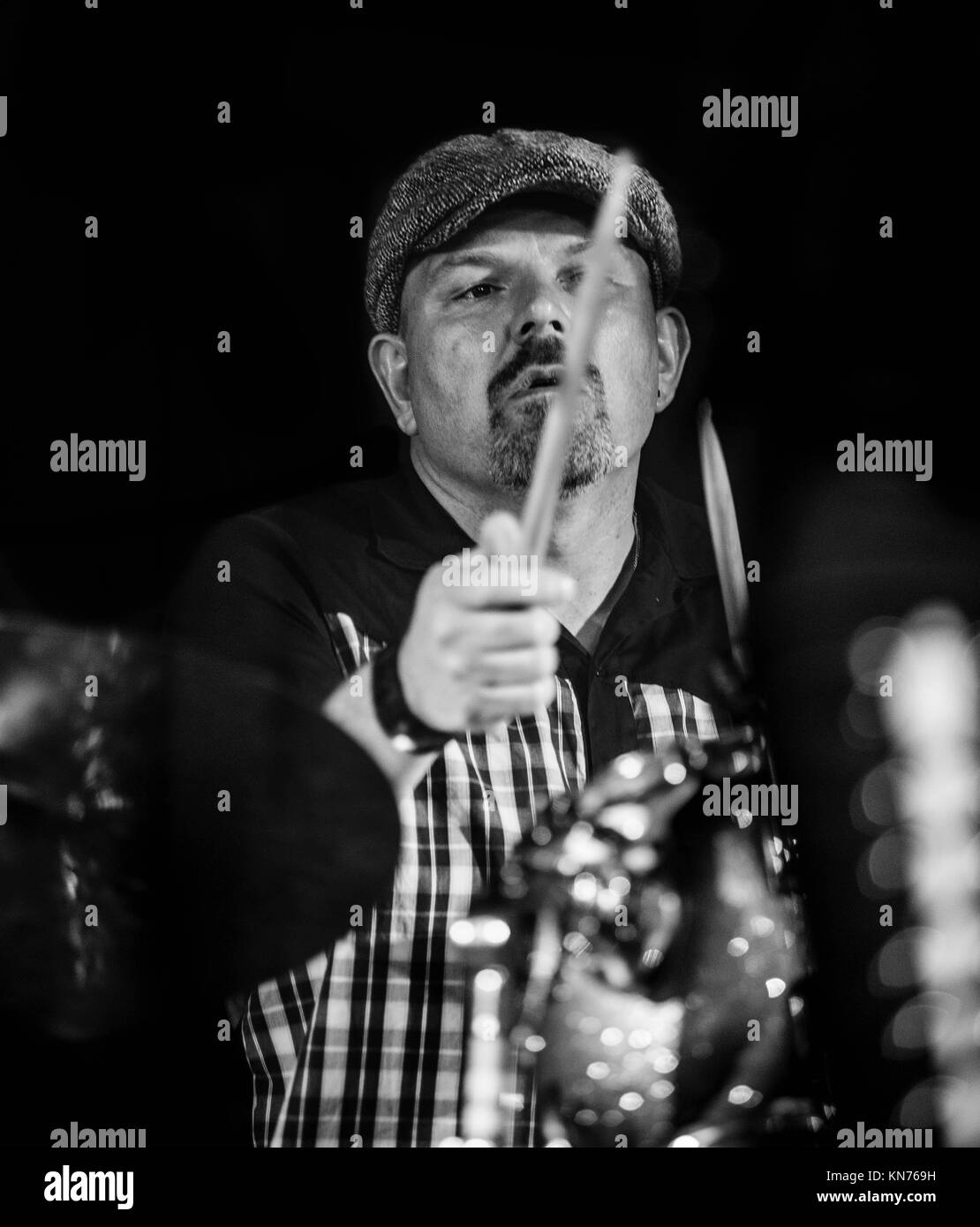 The Dana Dixon Band at The Edinburgh Jazz & Blues Festival 2017 in the George Square Speigeltent Edinburgh Stock Photo