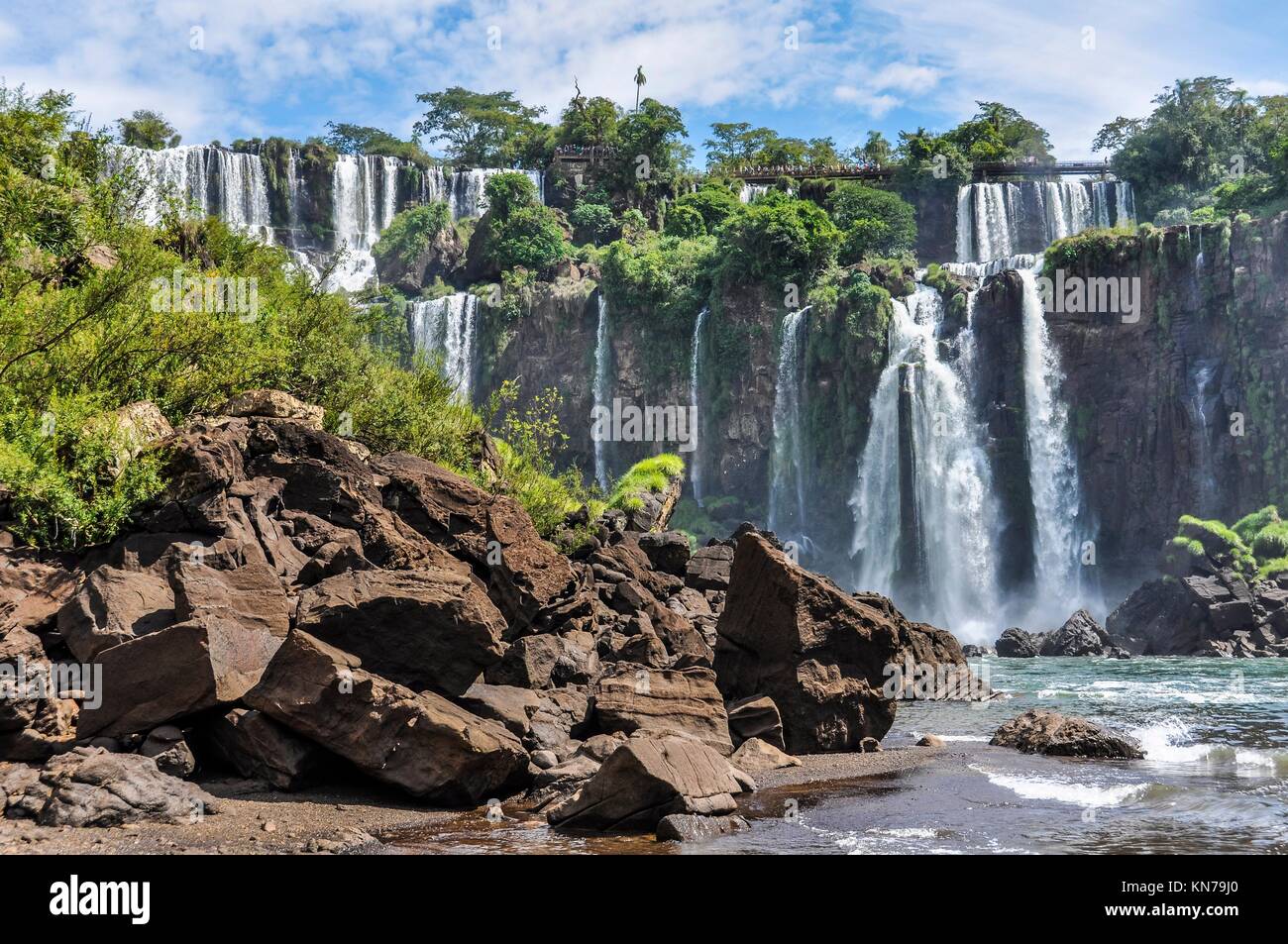 San Andres at Iguazu Falls, one of the New Seven Wonders of Nature, Argentina. Stock Photo