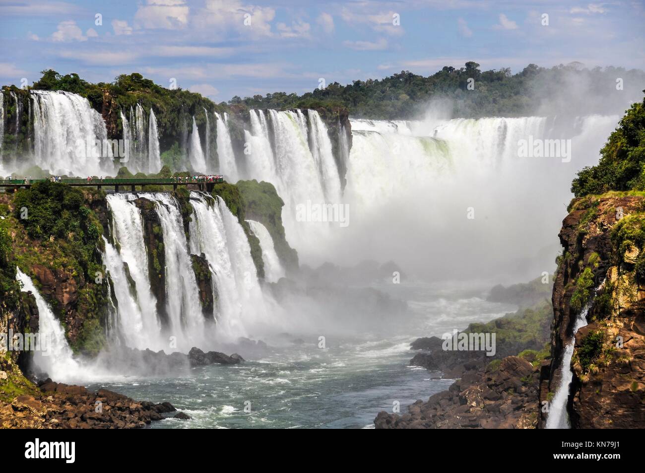 Devil's Throat at Iguazu Falls, one of the New Seven Wonders of Nature, Argentina. Stock Photo