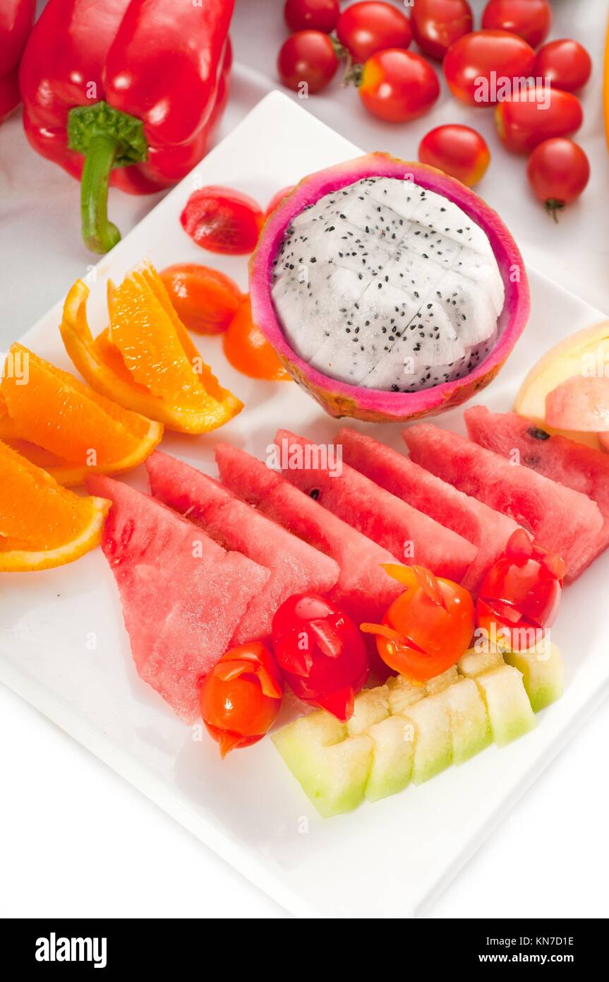 Fruit platter with watermelon hires stock photography and images Alamy