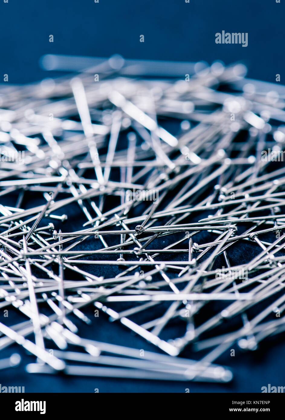 Close up of sharp pins used for sewing Stock Photo Alamy