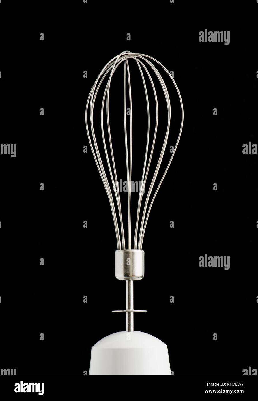 Close up of electric mixer. Kitchenware object for baking or mixing