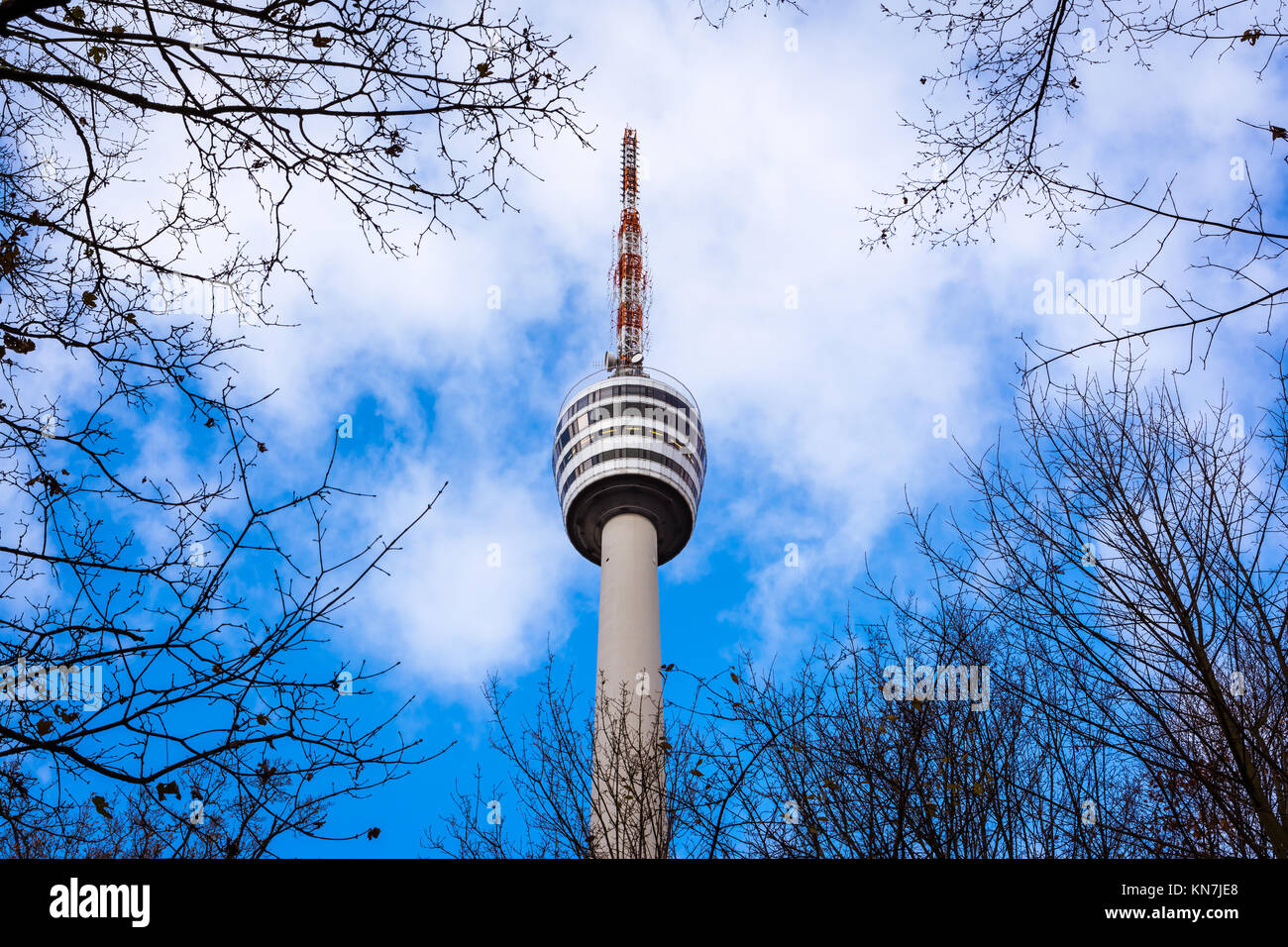 Stuttgart TV Tower from Forest Under Perspective Architecture Germany ...