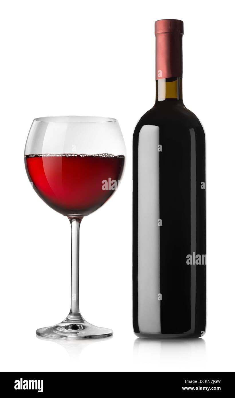 Bottle of wine red Cut Out Stock Images & Pictures - Alamy