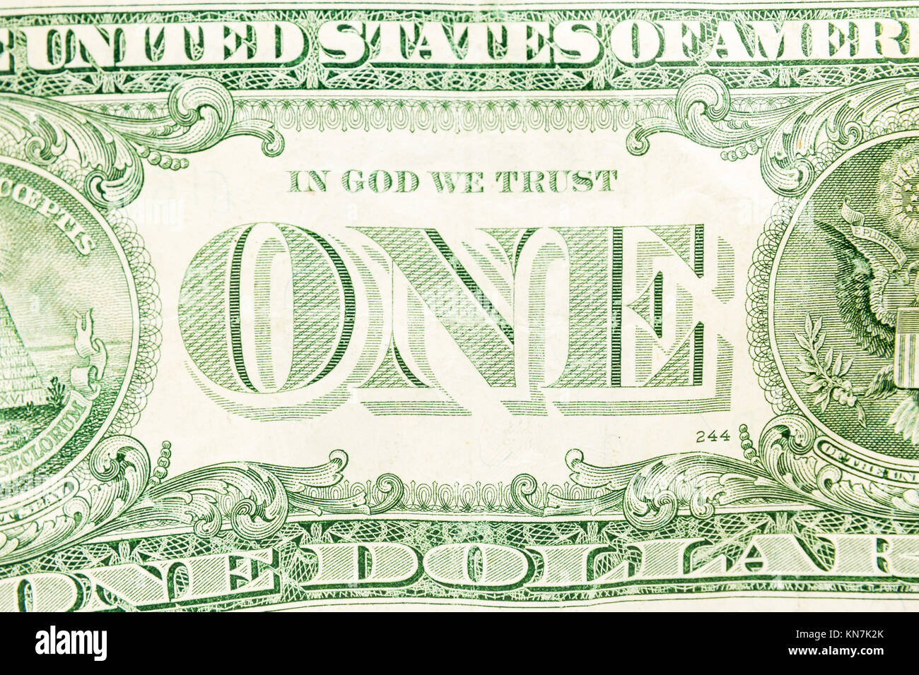 One dollar back hi-res stock photography and images - Alamy