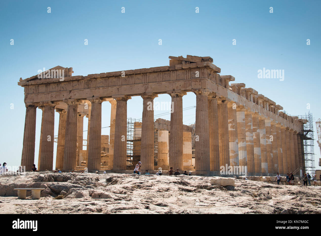 ATHENS, GREECE - SEPTEMBER 2017: The Parthenon or temple of Athena on ...