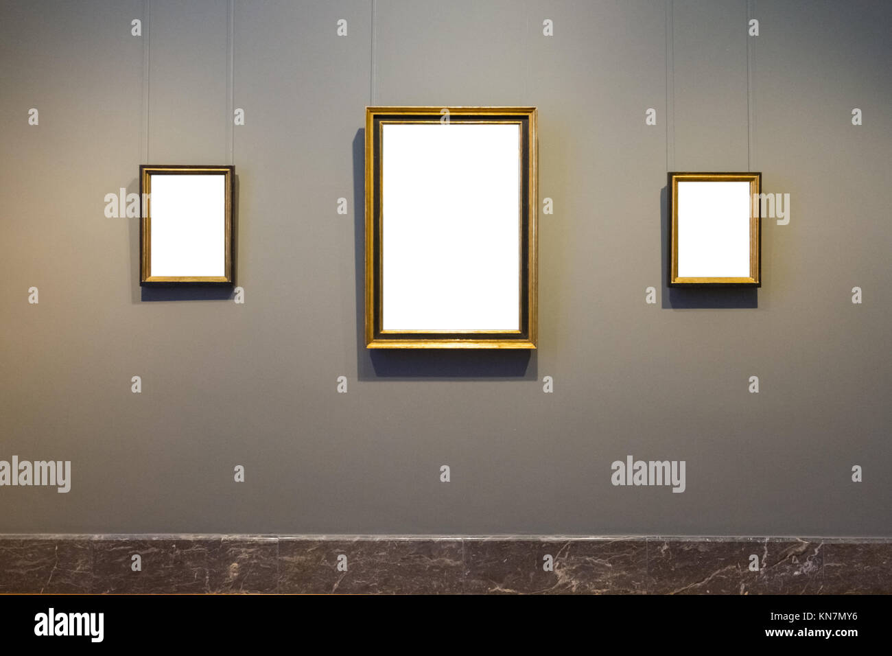 Blank Art Museum Isolated Painting Frame Decoration Indoors Wall White ...
