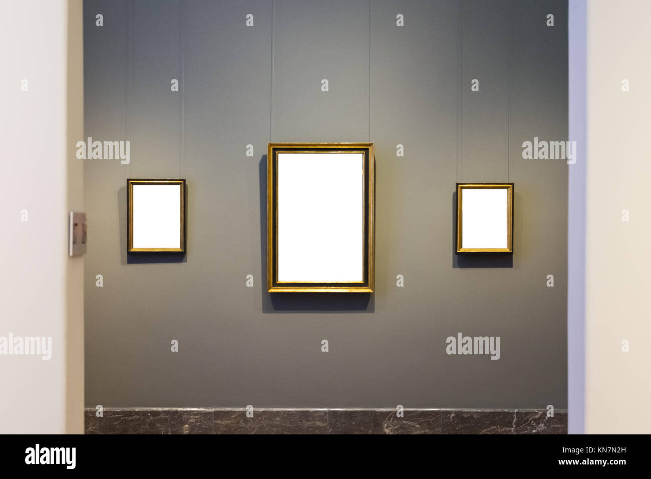 Blank Art Museum Isolated Painting Frame Decoration Indoors Wall White ...