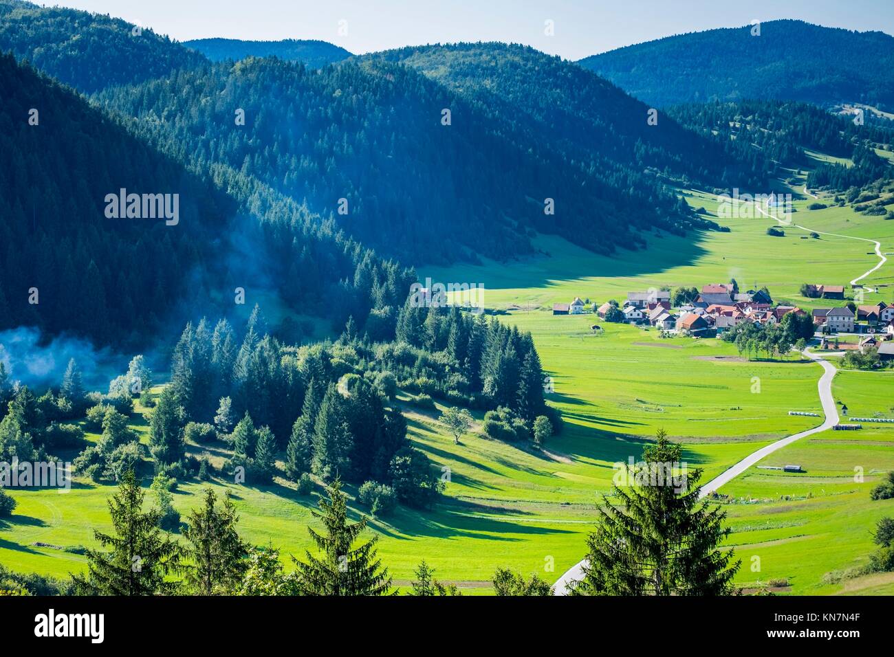 Retje village, Loski Potok, Slovenia Stock Photo Alamy