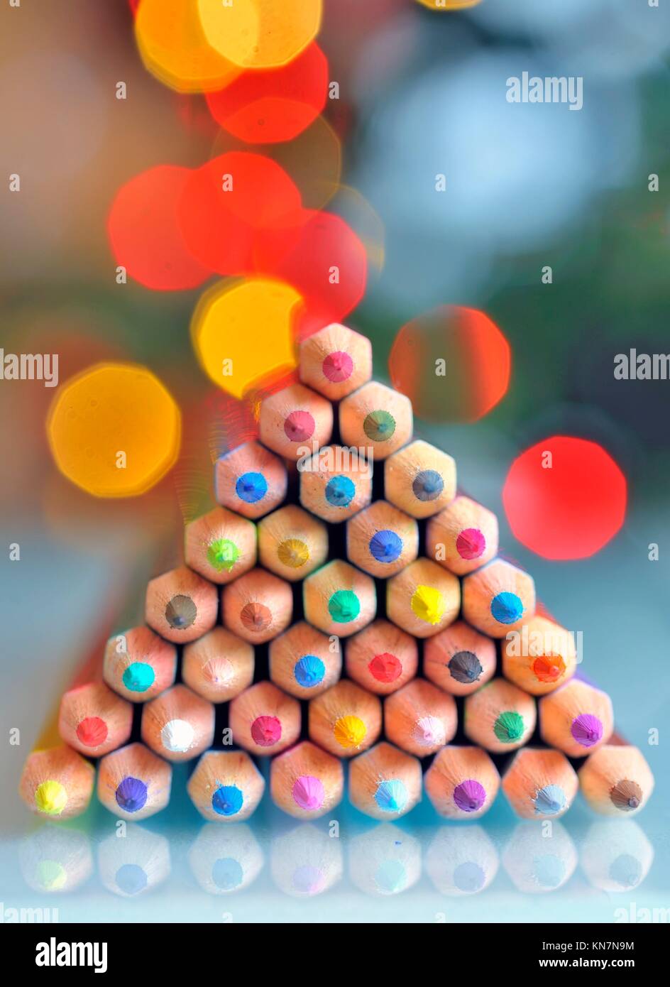Colorful Pencils As Christmas Tree Colorful Pencils As Christmas Tree