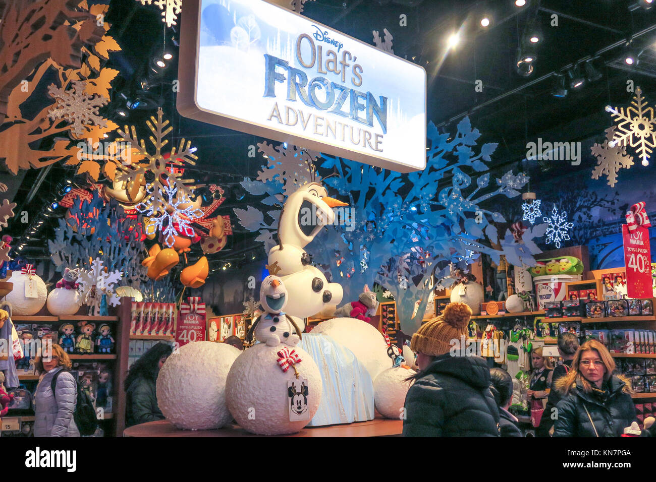 Disney Store Interior, Times Square, NYC Stock Photo