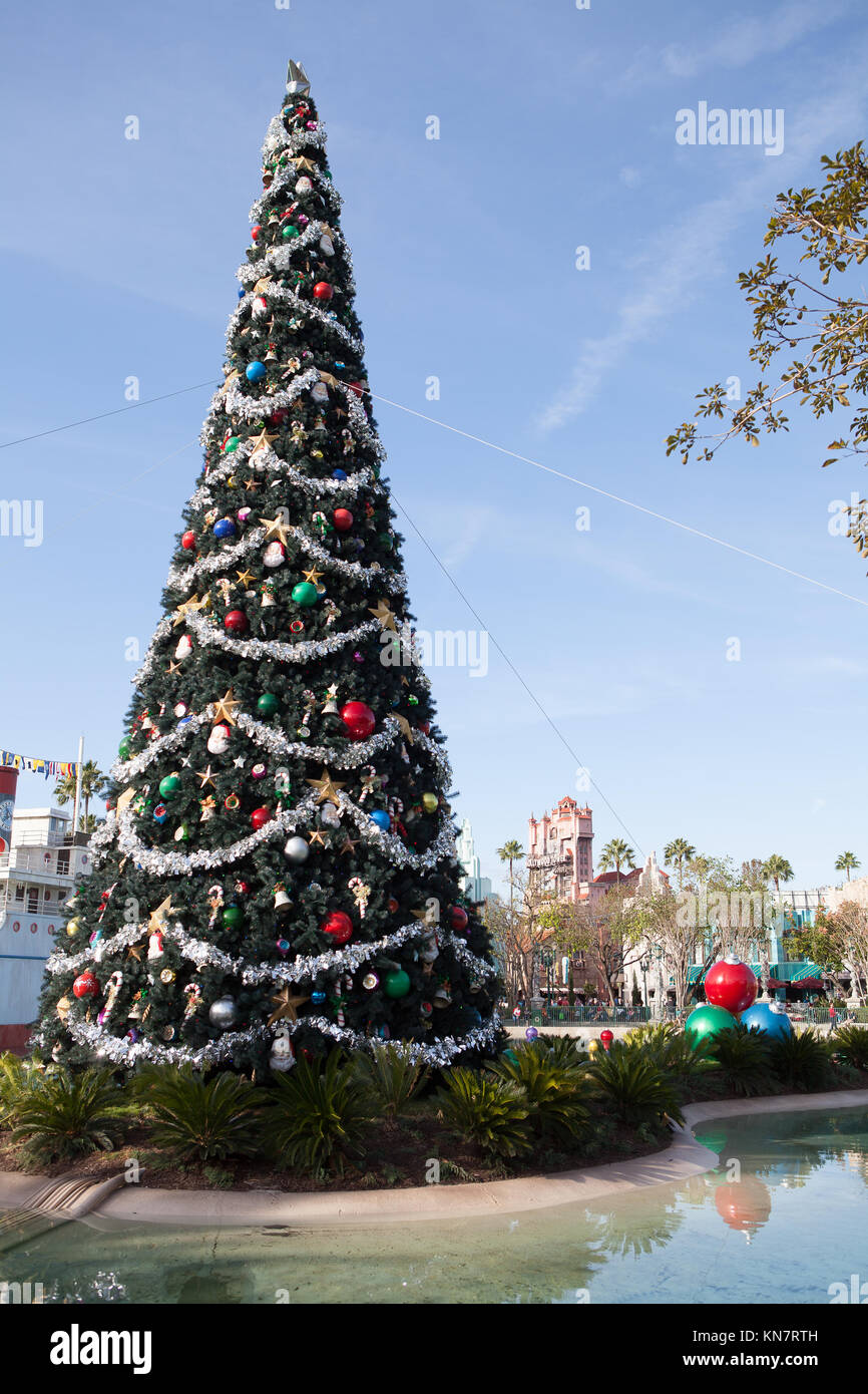 Christmas tree at Disney's Hollywood Studios, Orlando, Florida Stock Photo