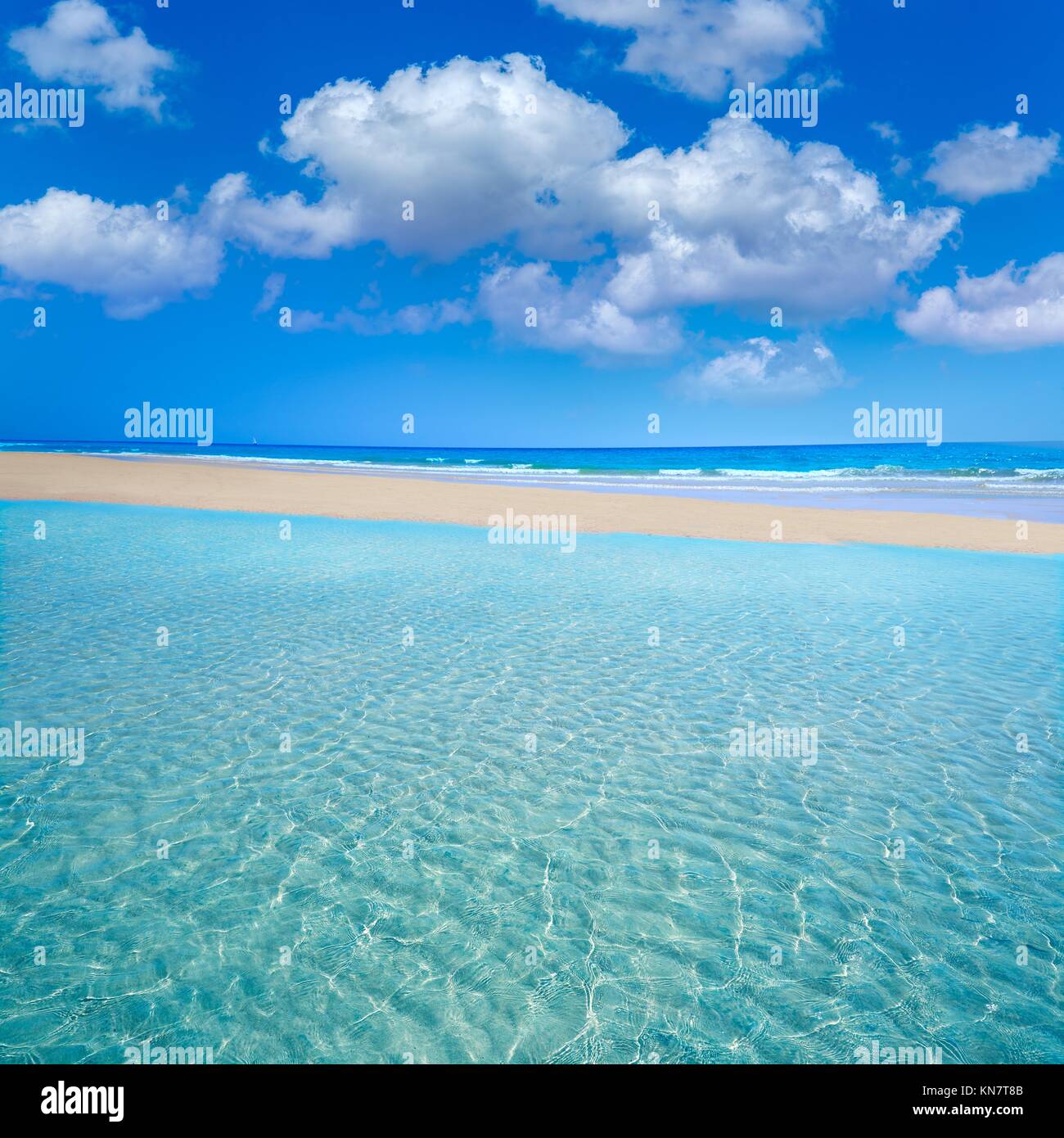 Mal Nombre Beach on the South East Coast of Fuerteventura Stock