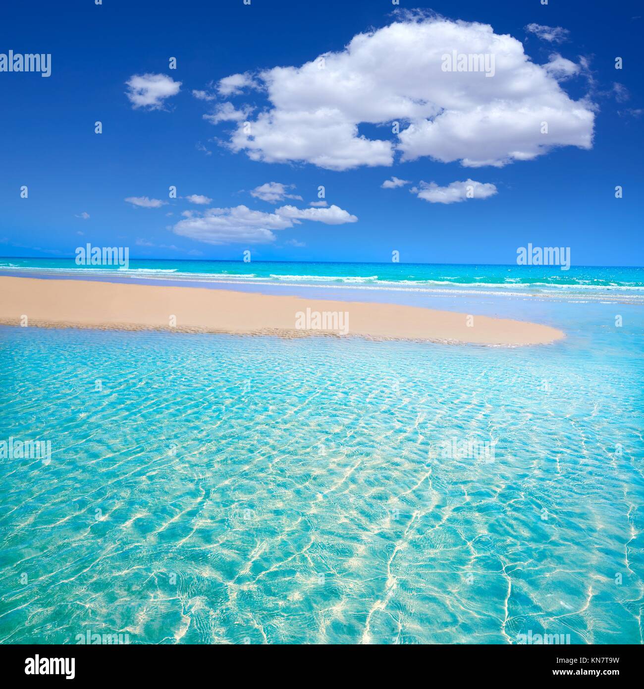 Mal Nombre Beach on the South East Coast of Fuerteventura Stock