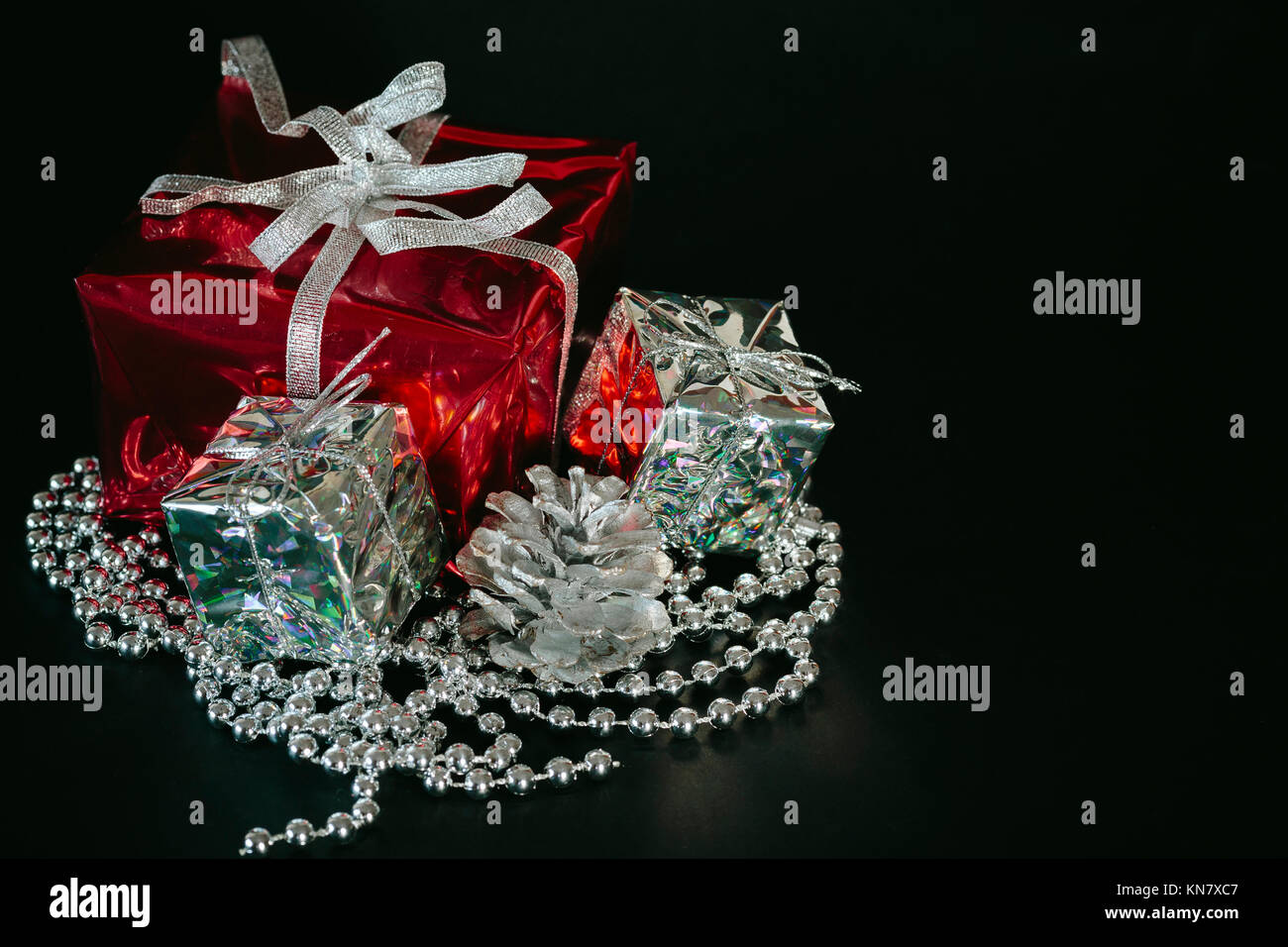 Christmas decorations and gifts Stock Photo Alamy