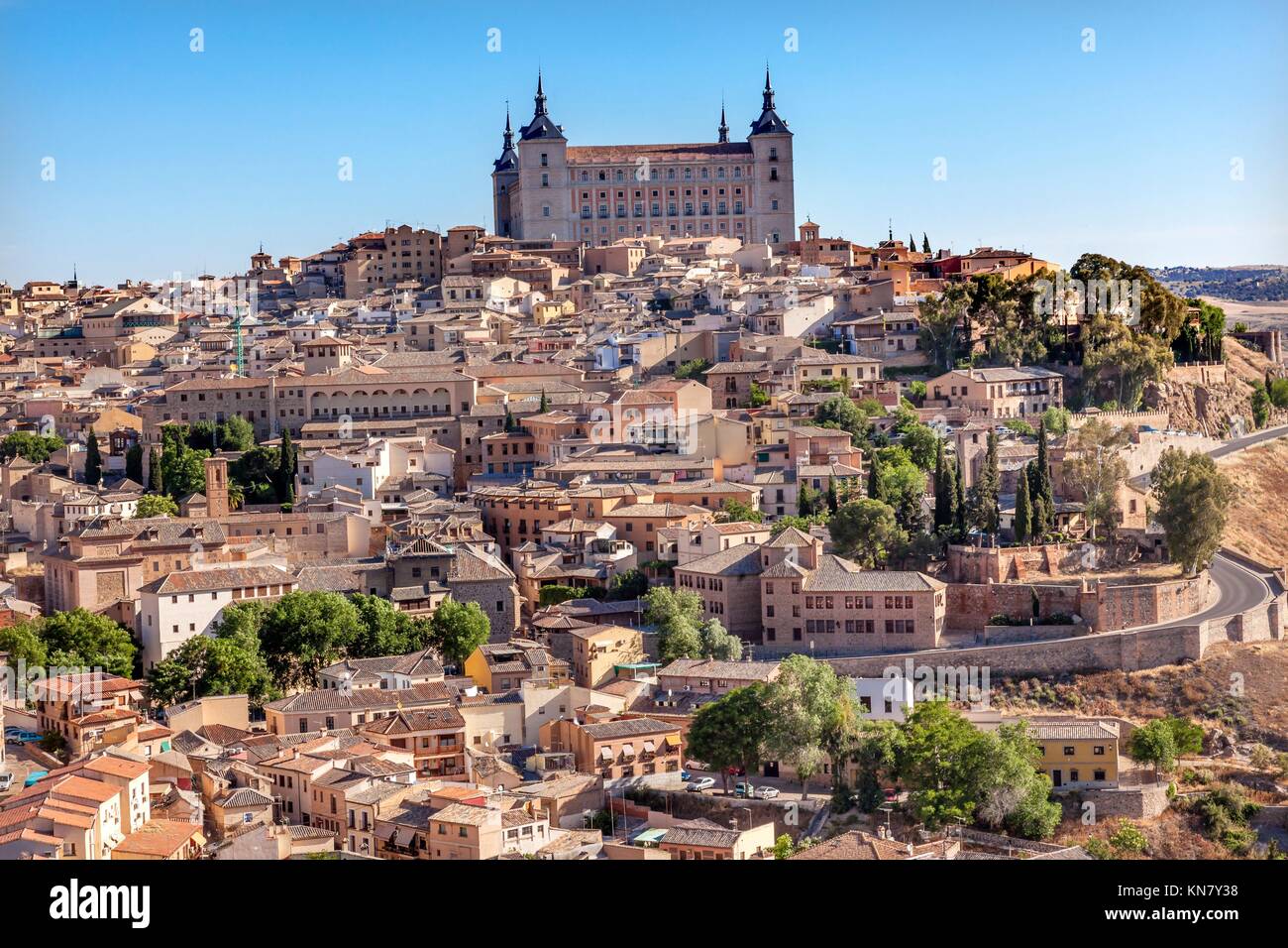 Alcazar Fortress Medieval City Toledo Spain. Alcazar built in the 1500s