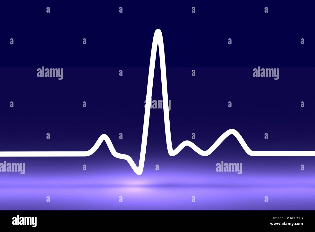 3D rendered Illustration. Heartbeat graph Stock Photo Alamy