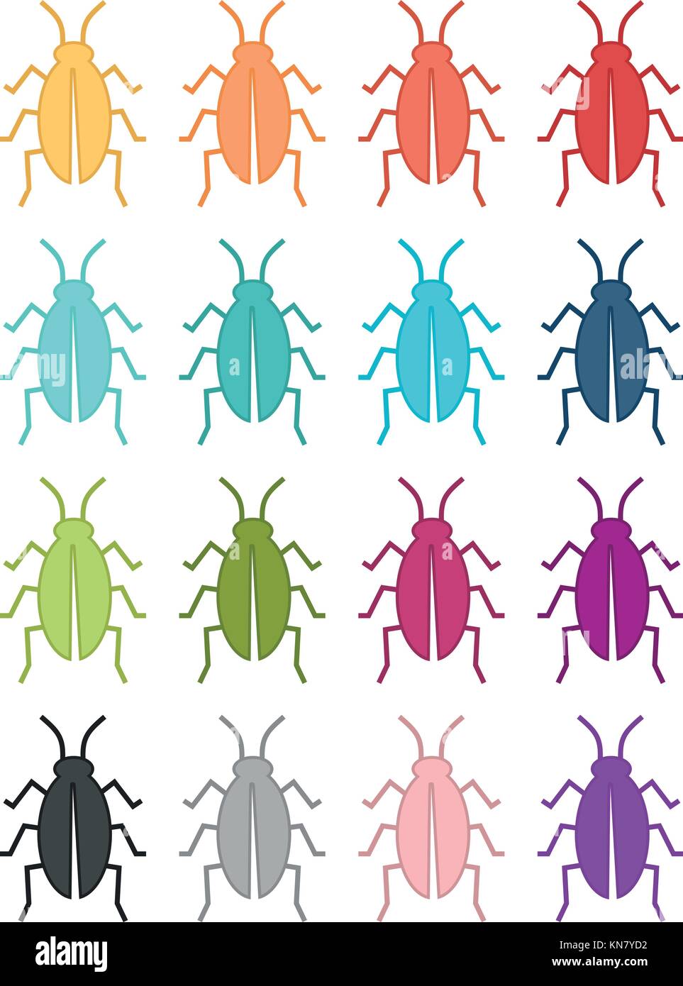 Colorful icon of an insect with geometric shapes Stock Vector Image ...