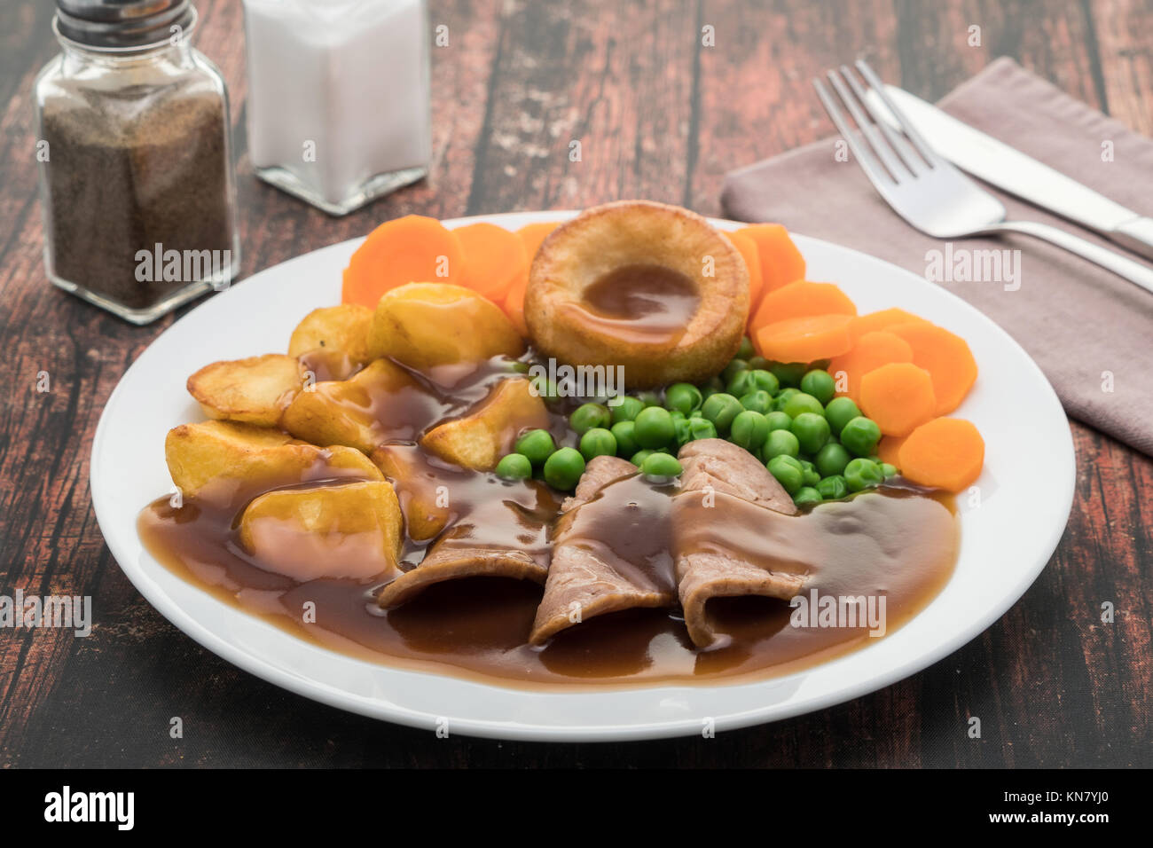 A roast lamb dinner Stock Photo - Alamy