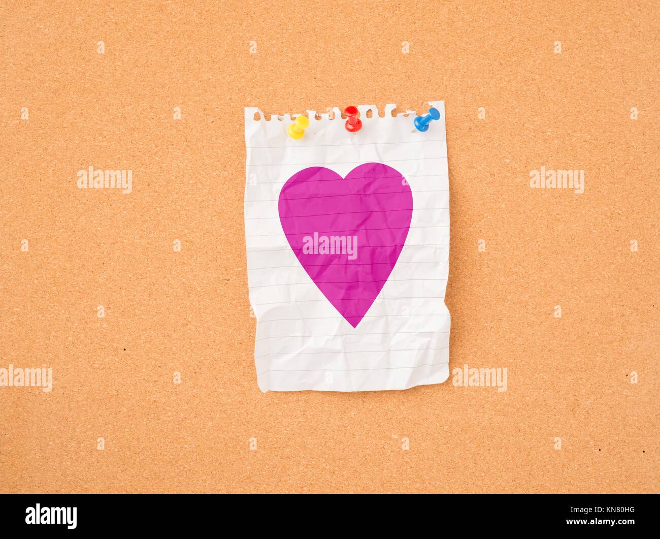 Sticky note heart shape idea concept, Vector Illustration Stock Vector